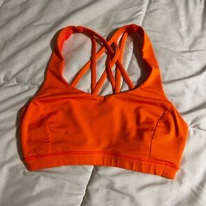 Lululemon Athletica Orange Sports Bra Moisture-Wicking Racerback